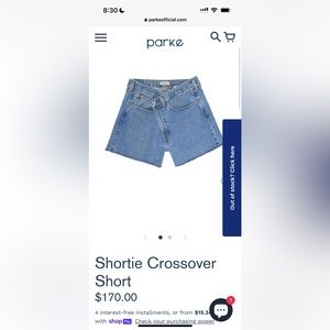 Brand new Parke Shortie crossover shorts